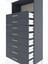 Hyperion Dolap Tek Raflı 8 Çekmeceli 88X44X182 Antrasit-Antrasit 5
