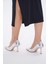 Gümüş Stiletto Kadın Topuklu Ayakkabı 5