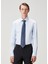 Slim Fit Açık Mavi Armürlü Non-Iron Gömlek 3