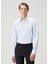 Slim Fit Açık Mavi Armürlü Non-Iron Gömlek 4