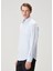 Slim Fit Açık Mavi Armürlü Non-Iron Gömlek 5