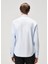 Slim Fit Açık Mavi Armürlü Non-Iron Gömlek 6