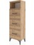 Arges Dolap Tek Raflı 3 Çekmeceli 44X30X134 Çam-Çam 3