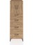 Kronos Dolap Tek Raflı 4 Çekmeceli 2 Kapaklı 60X59X182 Çam-Çam 1