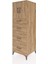 Kronos Dolap Tek Raflı 4 Çekmeceli 2 Kapaklı 60X59X182 Çam-Çam 3