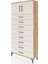 Arges Dolap Tek Raflı 8 Çekmeceli 2 Kapaklı 88X30X182 Çam-Aytaşı 3