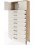 Arges Dolap Tek Raflı 8 Çekmeceli 2 Kapaklı 88X30X182 Çam-Aytaşı 4