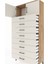 Arges Dolap Tek Raflı 8 Çekmeceli 2 Kapaklı 88X30X182 Çam-Aytaşı 5