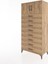 Hyperion Dolap Tek Raflı 8 Çekmeceli 2 Kapaklı 88X44X182 Çam-Çam 3