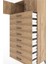 Hyperion Dolap Tek Raflı 8 Çekmeceli 2 Kapaklı 88X44X182 Çam-Çam 5