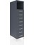 Kronos Dolap Tek Raflı 8 Çekmeceli 44X59X182 Antrasit-Antrasit 2
