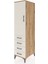 Kronos Dolap 2 Raflı 4 Çekmeceli Tek Kapaklı 44X59X182 Çam-Aytaşı 3