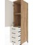 Kronos Dolap 2 Raflı 4 Çekmeceli Tek Kapaklı 44X59X182 Çam-Aytaşı 5