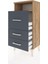 Arges Komodin Tek Raflı 3 Çekmeceli 44X30X96 Çam-Antrasit 4