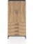 Arges Dolap 3 Raflı 4 Çekmeceli 2 Kapaklı 88X30X182 Antrasit-Çam 1