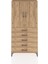 Arges Dolap 3 Raflı 5 Çekmeceli 2 Kapaklı 88X30X182 Çam-Çam 1
