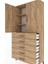 Arges Dolap 3 Raflı 5 Çekmeceli 2 Kapaklı 88X30X182 Çam-Çam 5