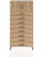 Arges Dolap Tek Raflı 8 Çekmeceli 2 Kapaklı 88X30X182 Aytaşı-Çam 1