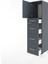Hyperion Dolap Tek Raflı 4 Çekmeceli Tek Kapaklı 44X44X182 Antrasit-Antrasit 4