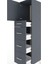 Hyperion Dolap Tek Raflı 4 Çekmeceli Tek Kapaklı 44X44X182 Antrasit-Antrasit 5