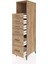 Kronos Dolap Tek Raflı 6 Çekmeceli 44X59X182 Çam-Çam 4