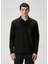 Comfort Fit Siyah Polo Yaka Sweatshirt 1