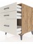Kronos Komodin 3 Çekmeceli 60X59X80 Çam-Aytaşı 5