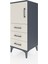 Hyperion Komodin 2 Raflı 3 Çekmeceli Tek Kapaklı 44X44X106 Antrasit-Aytaşı 3