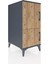 Kronos Komodin 3 Raflı 2 Kapaklı 44X59X96 Antrasit-Çam 2