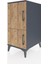 Kronos Komodin 3 Raflı 2 Kapaklı 44X59X96 Antrasit-Çam 3