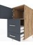Kronos Komodin Tek Raflı 2 Çekmeceli Tek Kapaklı 44X59X96 Çam-Antrasit 5