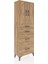 Arges Dolap 2 Raflı 4 Çekmeceli 2 Kapaklı 60X30X182 Çam-Çam 2