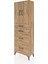 Arges Dolap 2 Raflı 4 Çekmeceli 2 Kapaklı 60X30X182 Çam-Çam 3