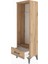 Arges Dolap Tek Raflı Tek Çekmeceli Tek Askılı 44X30X134 Çam-Çam 4