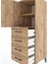Hyperion Dolap 2 Raflı 4 Çekmeceli Tek Kapaklı 44X44X134 Çam-Çam 5