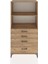 Hyperion Dolap 2 Raflı 4 Çekmeceli 88X44X182 Çam-Çam 1