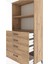 Hyperion Dolap 2 Raflı 4 Çekmeceli 88X44X182 Çam-Çam 5