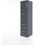 Hyperion Dolap Tek Raflı 8 Çekmeceli Tek Kapaklı 44X44X182 Antrasit-Antrasit 3