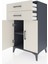 Hyperion Komodin Tek Raflı 2 Çekmeceli 2 Kapaklı 60X44X106 Antrasit-Aytaşı 4