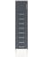 Arges Dolap Tek Raflı 8 Çekmeceli Tek Kapaklı 44X30X182 Aytaşı-Antrasit 1