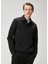 Siyah Polo Yaka Sweatshirt 1