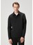 Siyah Polo Yaka Sweatshirt 3