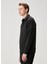 Siyah Polo Yaka Sweatshirt 4