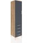 Hyperion Dolap 4 Raflı 4 Çekmeceli Tek Kapaklı 44X44X195 Çam-Antrasit 2