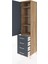 Hyperion Dolap 4 Raflı 4 Çekmeceli Tek Kapaklı 44X44X195 Çam-Antrasit 4
