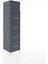 Hyperion Dolap Tek Raflı 4 Çekmeceli Tek Kapaklı 44X44X182 Antrasit-Antrasit 2