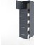 Hyperion Dolap Tek Raflı 4 Çekmeceli Tek Kapaklı 44X44X182 Antrasit-Antrasit 4