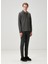 Comfort Fit Antrasit Polo Yaka Sweatshirt 2