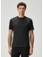 Siyah Ipek Karışımlı T-Shirt 1