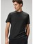 Siyah Ipek Karışımlı T-Shirt 2